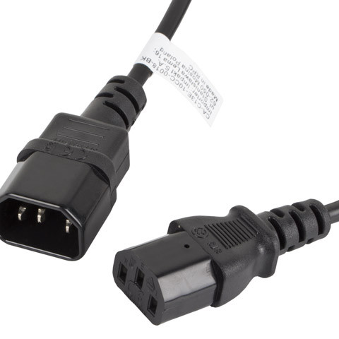 Lanberg | IEC 320 C13 uz C14 kabelis | CA-C13E-10CC-0018-BK