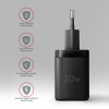 AXAGON Wallcharger 1x ports USB-C, PD3.0/PPS/QC4+/AFC/FCP/Apple, 20W | ACU-PD20