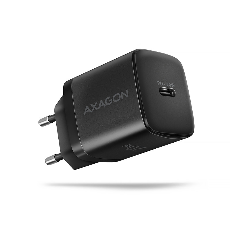 AXAGON Wallcharger 1x ports USB-C, PD3.0/PPS/QC4+/AFC/FCP/Apple, 20W | ACU-PD20