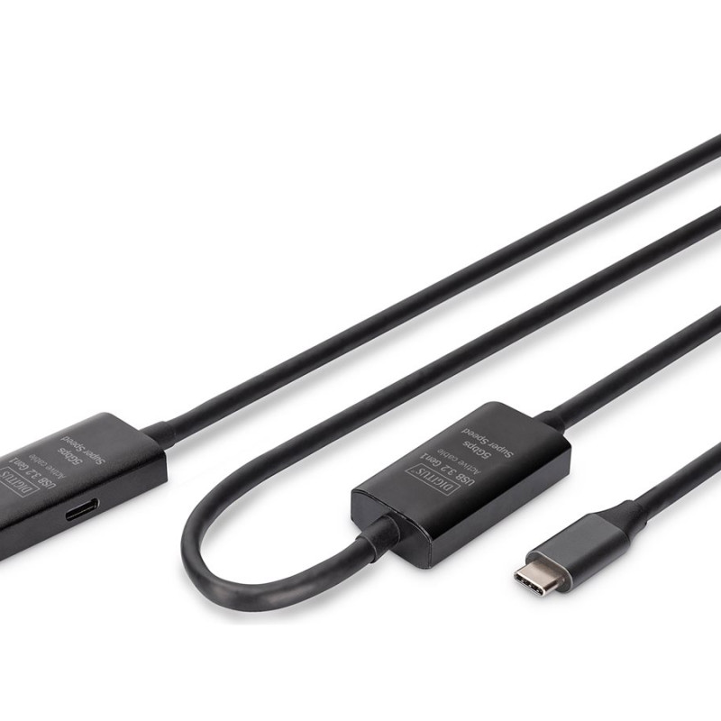 Digitus | Aktīvs USB 3.2 Gen1 5G pagarināšanas kabelis | DA-73109 | USB-C uz USB-C