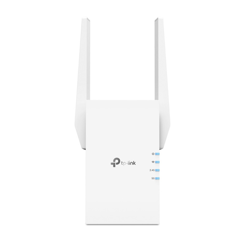 TP-LINK | AX3000 Mesh WiFi 6 paplašinātājs | RE705X | 802.11ax | 2402+574 Mbit/s | Ethernet LAN (RJ-45) porti 1 | Mesh atbalsts Jā | MU-MIMO Nē | Bez mob. platjoslas | Antenas tips 2x ārējas