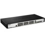 D-LINK DGS-1210-28, Gigabit Smart slēdzis ar 24 10/100/1000Base-T portiem un 4 Gigabit MiniGBIC (SFP) portiem, 802.3x plūsmas kontrole, 802.3ad saites agregācija, 802.1Q VLAN, 802.1p prioritātes rindas, porta spoguļošana, Jumbo Frame atbalsts, 802.1D STP, ACL, LLDP, kabeļa diagnostika, Auto Surveillance VLAN, Auto Voice VLAN, iekļautas iekraušanas kronšteini | D-Link | 24 month(s)