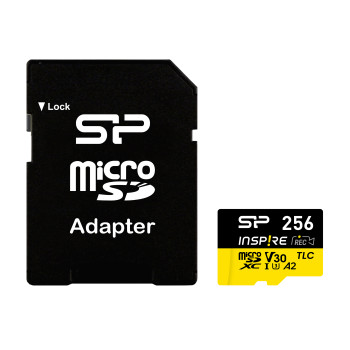 Silicon Power Inspire | 256 GB | microSDXC | Flash atmiņa klase C10, UHS-I U3, V30