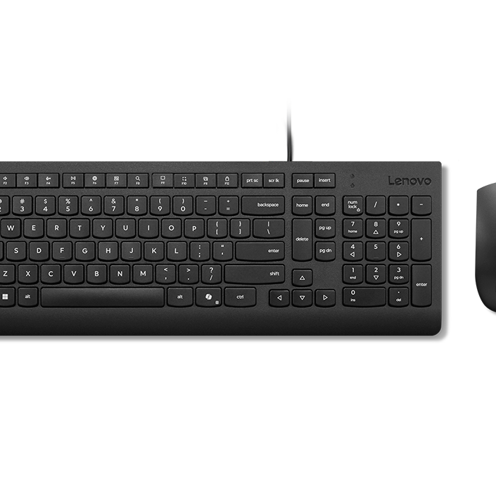 Lenovo Essential vadu komplekts: tastatūra un pele | Tastatūra un peles komplekts | Vads | Pele iekļauta | Lietuviešu | Melna