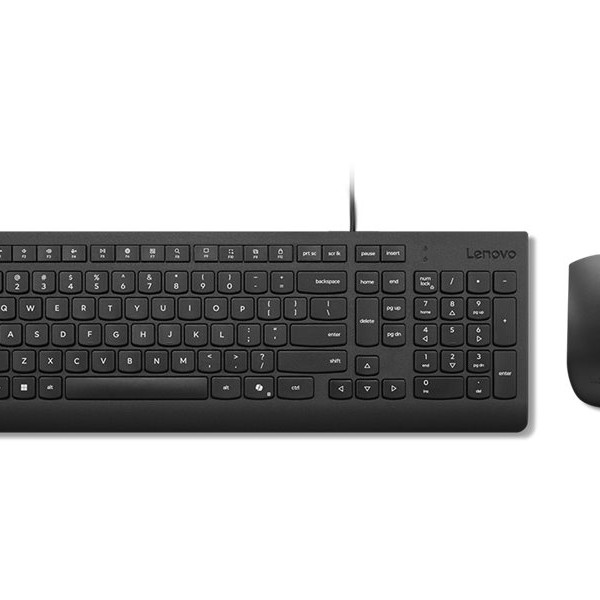 Lenovo Essential vadu komplekts: tastatūra un pele | Tastatūra un peles komplekts | Vads | Pele iekļauta | Lietuviešu | Melna