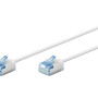 Goobay 74326 Ultra-lokans CAT 6A komunācijas kabelis, Slim, U/FTP, 0,15 m, Balts | Goobay