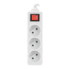 Lanberg Cable Power Strip 3M 3X French Outlets with Switch, Quality-Grade Copper | PS1-03E-0300-W