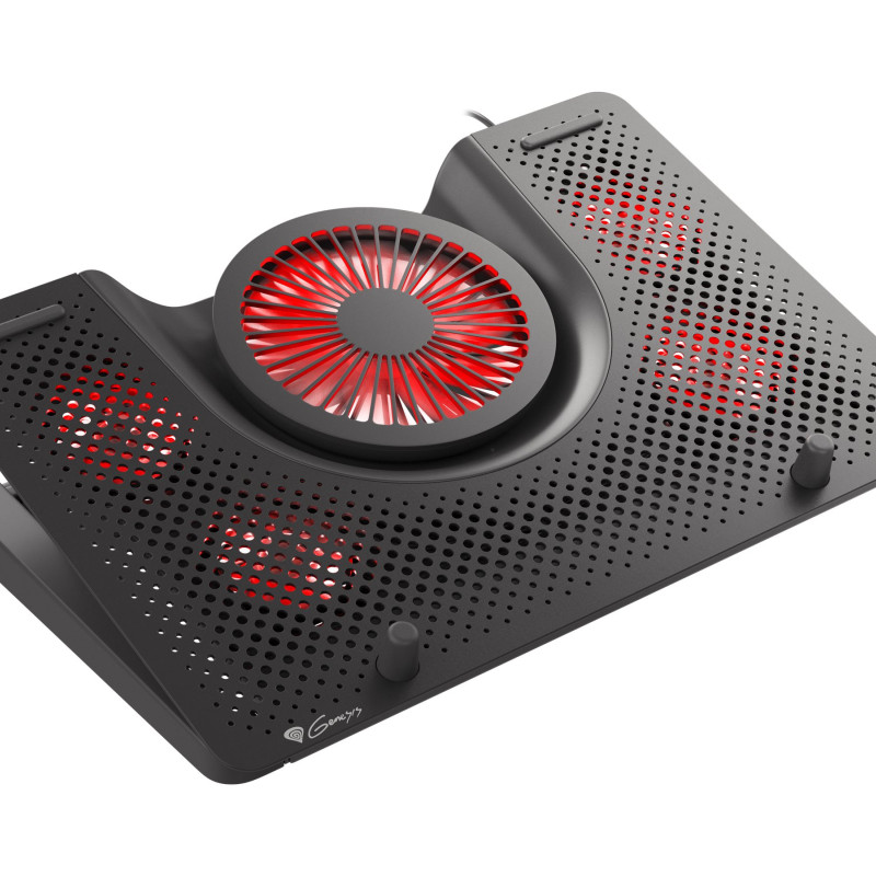 GENESIS Laptop cooling pad, OXID 550 15.6-17.3 5 FANS, LED LIGHT, 1 USB | Genesis | Laptop cooling pad, OXID 550 | Black | 400 x 280 x 55 mm | 2 year(s)