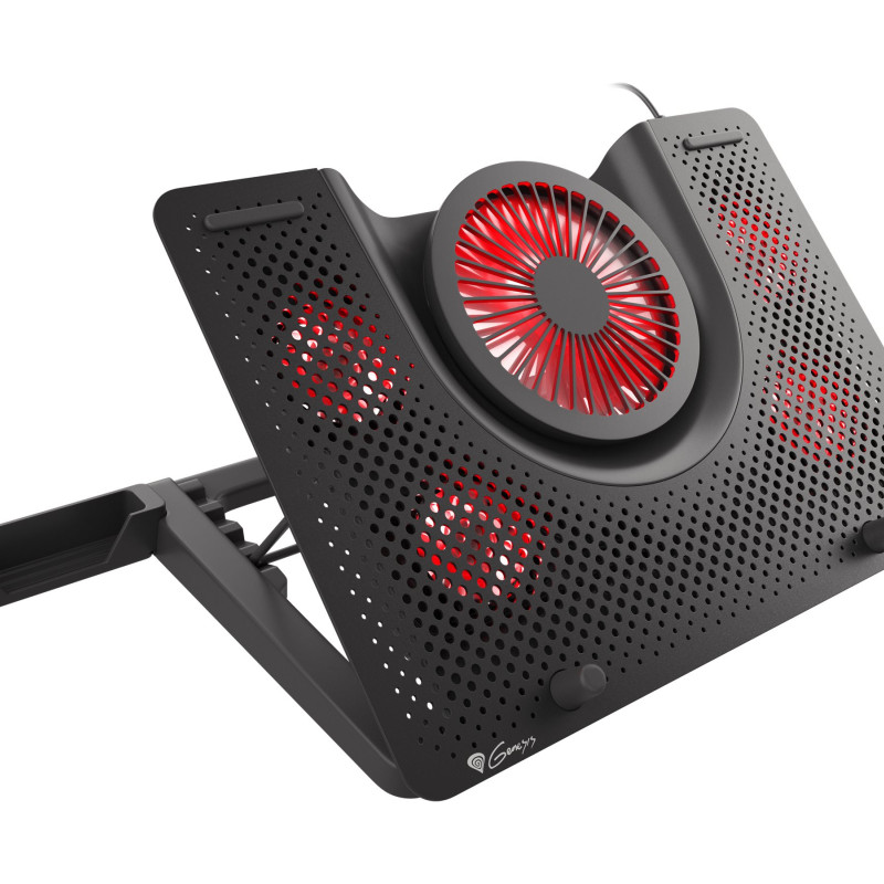 GENESIS Laptop cooling pad, OXID 550 15.6-17.3 5 FANS, LED LIGHT, 1 USB | Genesis | Laptop cooling pad, OXID 550 | Black | 400 x 280 x 55 mm | 2 year(s)