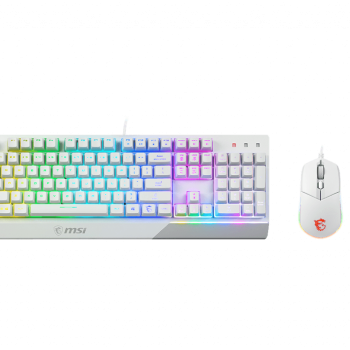MSI | Vigor GK30 COMBO WHITE | Klaviatūra un pele komplekts | Vadu | Pele iekļauta | US | Balts