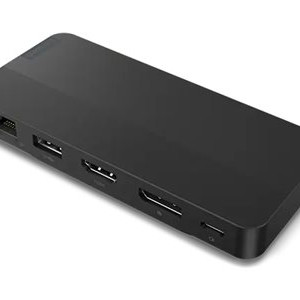 Lenovo | USB-C divu displeju ceļojumu dokstacija ar adapteri | 40B90100EU | Ethernet LAN (RJ-45) porti 1 | DisplayPort porti 1 | USB 3.0 (3.1 Gen 1) porti 1 x USB-A 10 Gbps, 2 x USB-C 10 Gbps | HDMI porti 1 | 65 W
