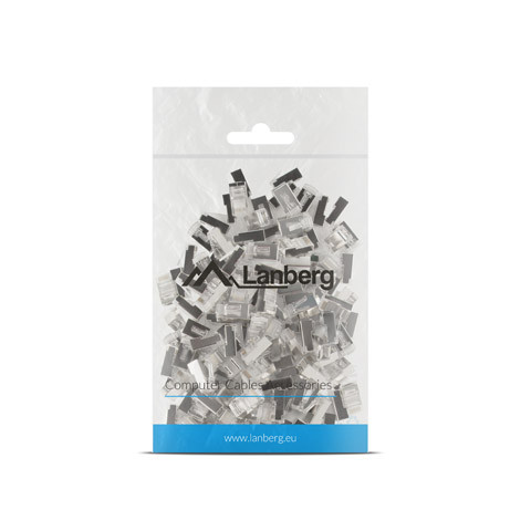 Lanberg | RJ45 Cat. 5/5e FTP spraudnis 8P8C, 100 gab. | Caurspīdīgs