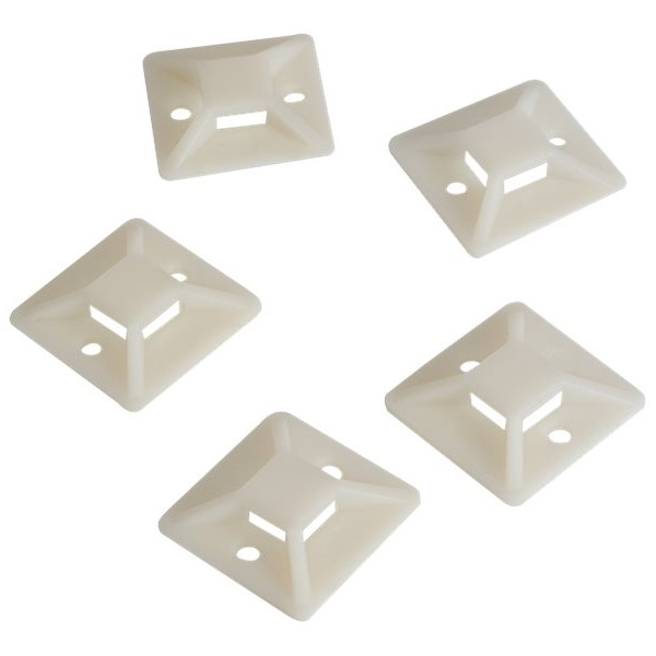 Cable Tie Mounts 28x28 mm | KAB0044 | Līmplātne kabatas saitēm. Par strukturētu kabeļu vai šļūteņu izvietošanu.