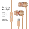 Marley Wired Earbuds | Smile Jamaica | Built-in microphone | USB Type-C | Copper