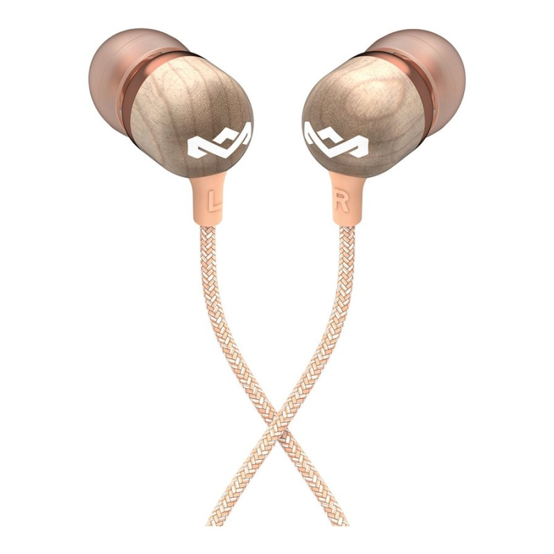 Marley Wired Earbuds | Smile Jamaica | Built-in microphone | USB Type-C | Copper
