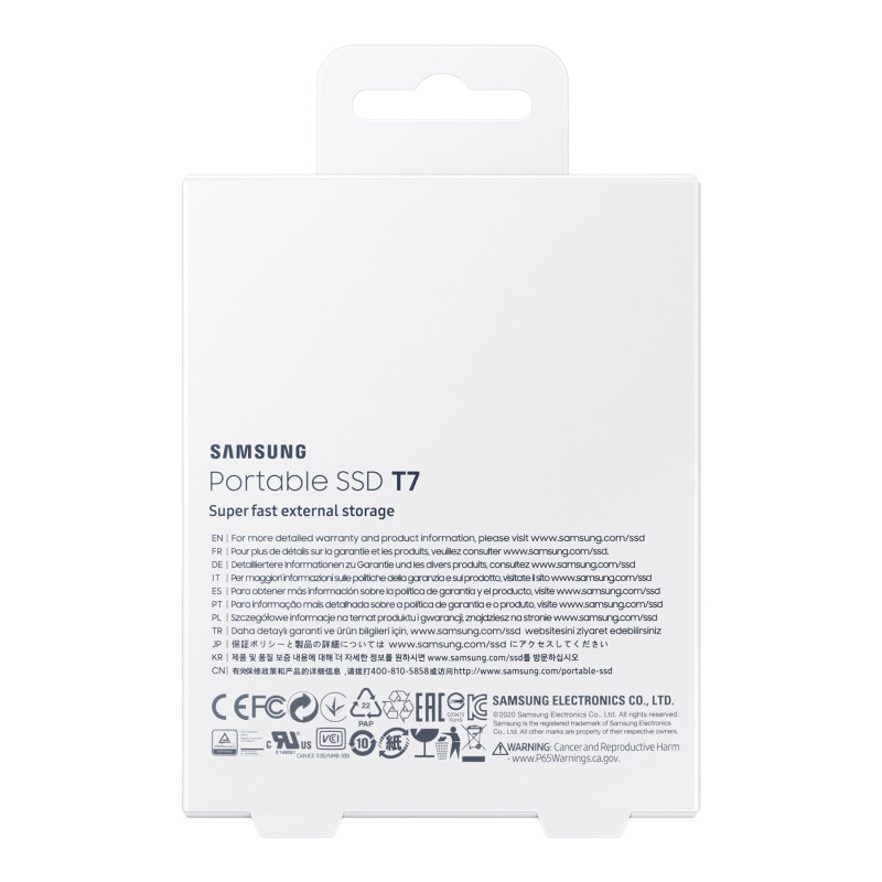 Portable SSD | T7 | 1000 GB | USB 3.2 | Silver