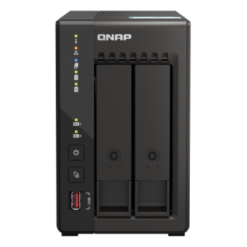 QNAP | 2‑vietu galda NAS | TS-253E-8G | Intel Celeron | J6412 4‑kodolu | Procesora frekvence 2.6 GHz | 8 GB