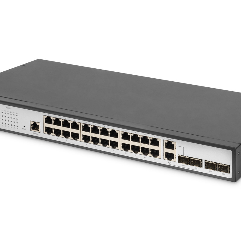 Digitus 24 portu Gigabit slēdzis | DN-80221-3 | Pārvaldāms L2 | Galda/stiprināms pie sienas