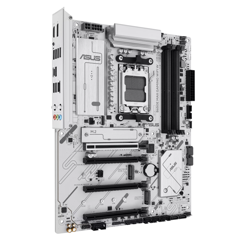 Asus B650E MAX GAMING WIFI W | Procesoru saime AMD | Procesora ligzda AM5 | DDR5 | Atbalstītie cietā diska interfeisi SATA, M.2 | SATA savienotāju skaits 4