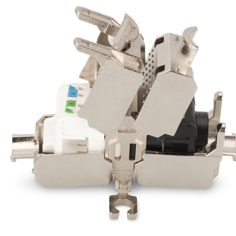 DN-93909 | Field Termination Coupler CAT 6A, 500 MHz for AWG 22-26, fully shielded, keyst. design, 26x35x80