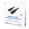 Logilink CHA0025 HDMI kabelis, aktīvs, spraudnis/spraudnis (M/M), 25 m, melns | Logilink | CHA0025 HDMI kabelis, aktīvs, spraudnis/spraudnis (M/M) | HDMI uz HDMI | 25 m