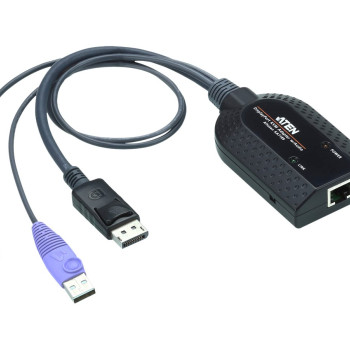 Aten USB DisplayPort virtuālās multivides KVM adaptera kabelis (atbalsta viedkaršu lasītāju un audio de-embedderi) | Aten | USB DisplayPort virtuālās multivides KVM adaptera kabelis (atbalsta viedkaršu lasītāju un audio de-embedderi)