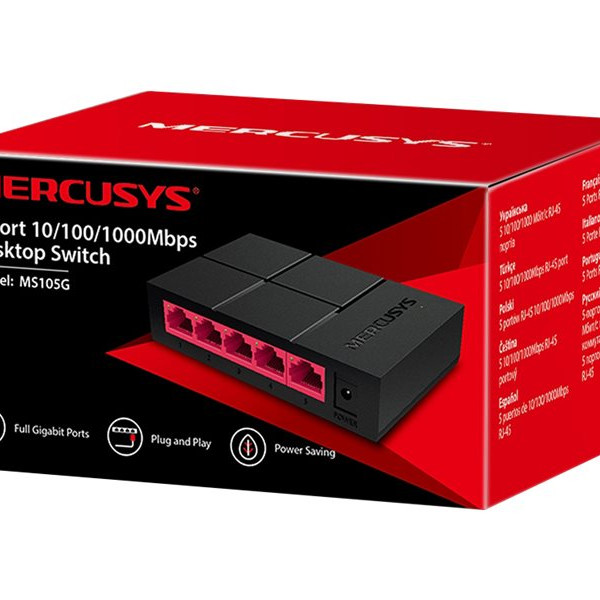 Mercusys | Switch | MS105G | Unmanaged | Desktop | Power supply type External