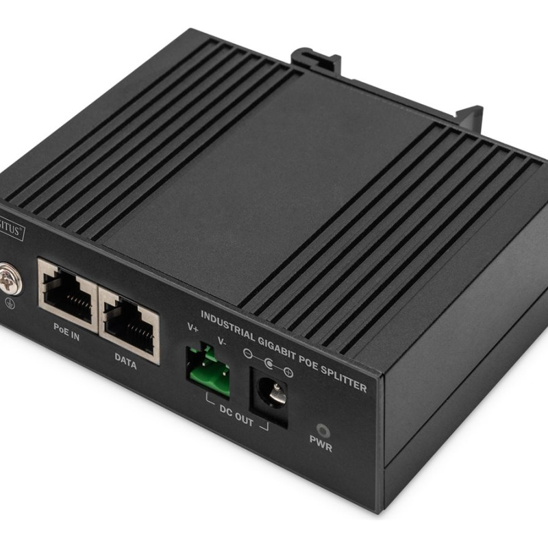 Digitus | Gigabit Ethernet PoE sadalītājs, rūpnieciskais, 60W