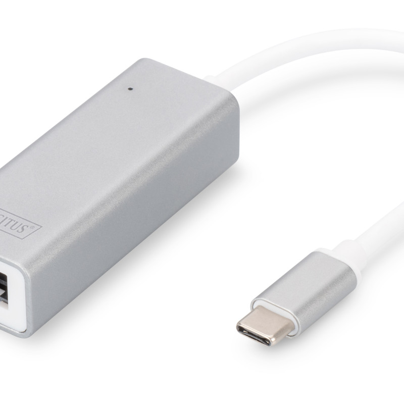 Digitus | USB Type-C 3.0 Gigabit Ethernet adapteris 10/100/1000 Mbps | DN-3024 | USB Type-C uz RJ45