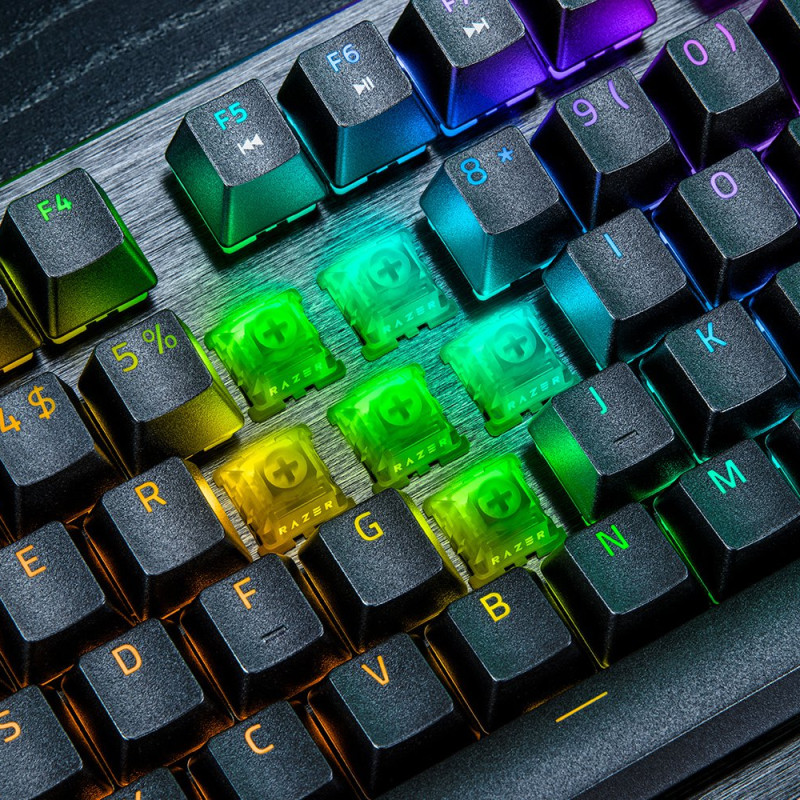 Razer Hall Effect Magnetic Esports Keyboard | Huntsman V3 HE Magnetic Tenkeyless 8KHz | Klaviatūra | Bezvadu | US | Razer Hall Effect Magnetic slēdži