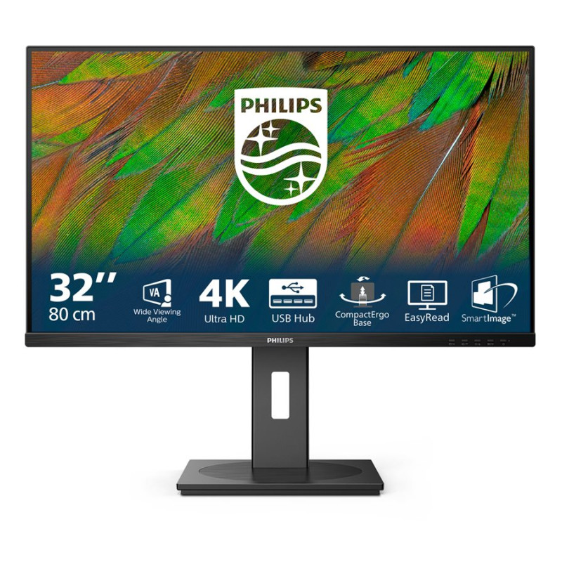 Philips | 32B1N3800/00 | 32 " | VA | 16:9 | 60 Hz | 4 ms | 3840 x 2160 pixels | 350 cd/m² | HDMI ports quantity 2 | Black