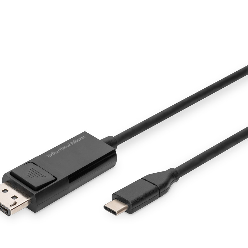 Digitus | Bi-directionāls adaptera kabelis 2 m | AK-300334-020-S | USB Type C uz DisplayPort