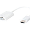 Logilink | Logilink CV0059B, DisplayPort 1.2 uz VGA aktīvs adapters ar 15 cm kabeli | Balts | DisplayPort | VGA
