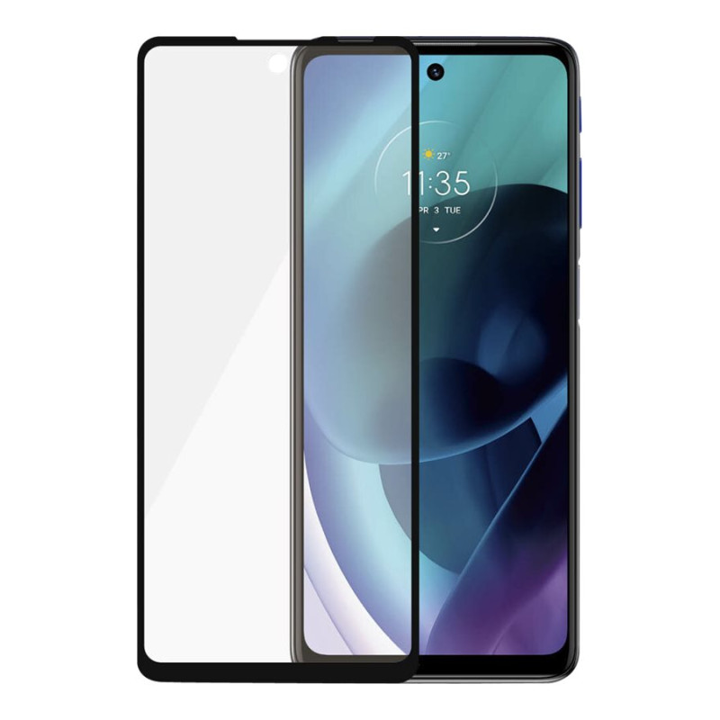 PanzerGlass | Ekrāna aizsargs | Motorola | Moto g51 5G | Stikls | Melns | Pilna rāmis; 100% skāriena saglabāšana; Noapaļotas malas | Draudzīgs maciņiem