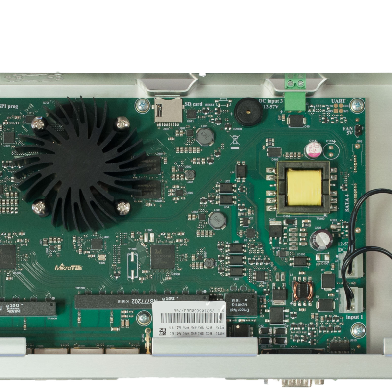 MikroTik vadu Ethernet maršrutētājs RB1100AHx4, 1U skapis, četru kodolu 1,4GHz CPU, 1 GB RAM, 128 MB, 13x Gigabit LAN, 1x RS232 seriālās konsoles ports, PCB temperatūras un sprieguma monitors, IP20, RouterOS L6 | MikroTik | Wired Ethernet Router | RB1100AHx4 | No Wi‑Fi | 10/100/1000 Mbit/s | Ethernet LAN (RJ-45) ports 13 | Mesh Support No | MU-MiMO No | No mobile broadband | 12 month(s)