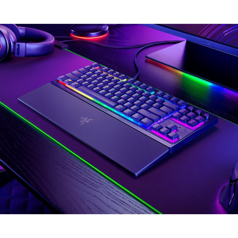 Razer | Ornata V3 Tenkeyless | Mehāniskā spēļu klaviatūra | Vada | RGB gaismas diode | US | Melna