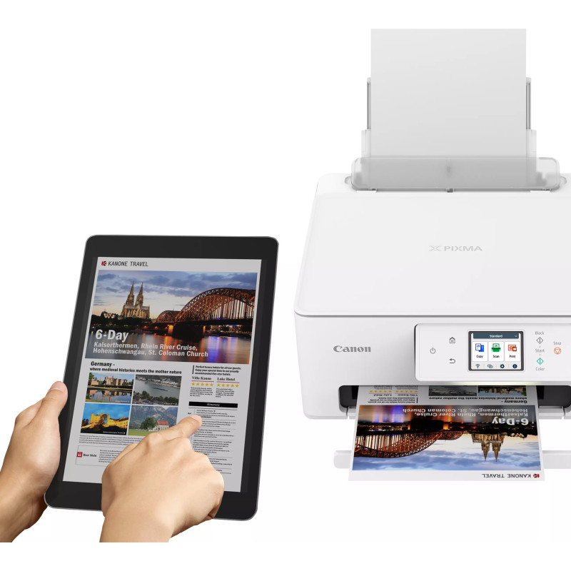 Canon | Daudzfunkcionālais printers | PIXMA TS7650i | Tintes printeris | Krāsains | A4 | Wi‑Fi | Balts