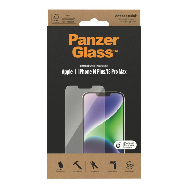 PanzerGlass | Screen protector | Apple | iPhone 14 Plus/13 Pro Max | Glass | Transparent | Classic Fit
