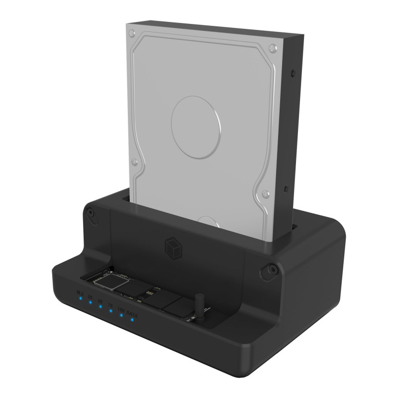 Raidsonic | Icy Box | IB-2914MSCL-C31 dokstacija un klonēšanas stacija priekš M.2 NVMe SSD un 2.5''/3.5'' SATA SSD/HDD