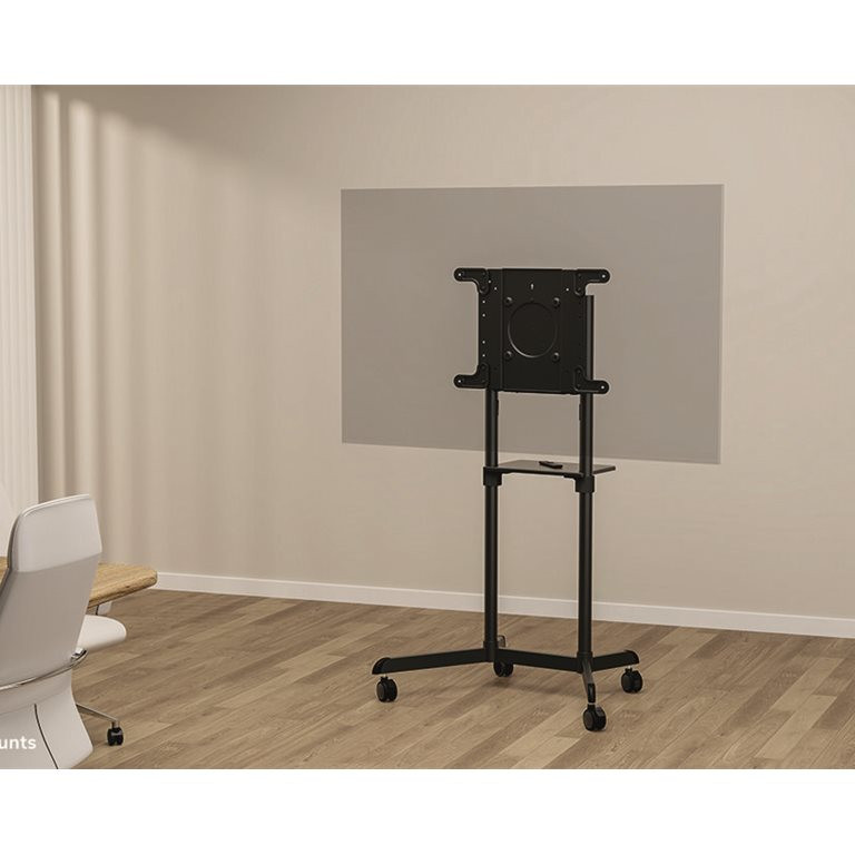 Neomounts Floor stand | NS-M1250BLACK TV trolley | Rotate, Tilt | 37-70 " | Maximum weight (capacity) 70 kg | Black