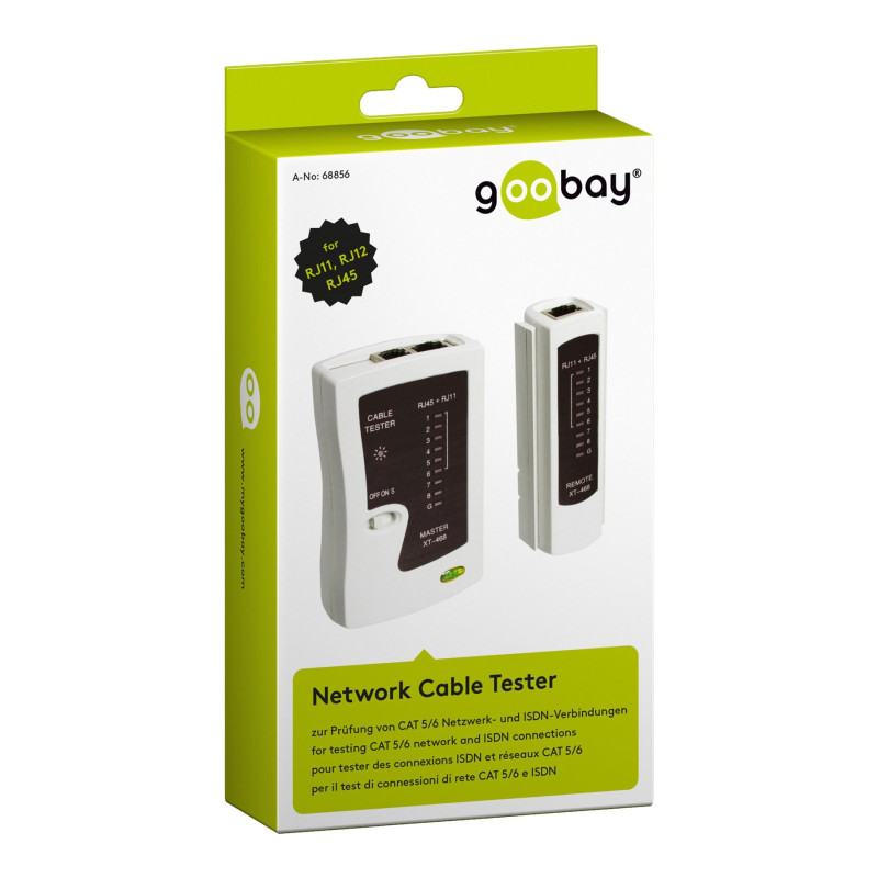 Goobay | Network cable tester | 68856 | Black/White