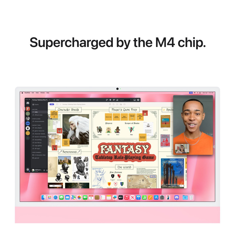 Apple iMac 24” 4.5K Retina, Apple M4 10C CPU, 10C GPU/16GB/512GB SSD/Pink/SWE | Apple