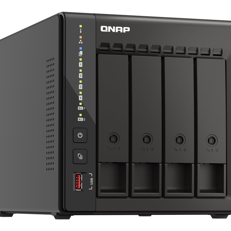 QNAP | 4-Bay desktop NAS | TS-453E-8G | Up to 4 HDD/SSD Hot-Swap | Intel Celeron | J6412 Quad-Core | Processor frequency 2.6 GHz | 8 GB