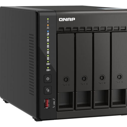 QNAP | 4-Bay desktop NAS | TS-453E-8G | Up to 4 HDD/SSD Hot-Swap | Intel Celeron | J6412 Quad-Core | Processor frequency 2.6 GHz | 8 GB