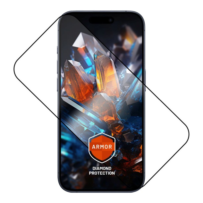 Fixed Screen protector | Apple | iPhone 17 Pro Max | Tempered glass | Black | Armor with Anti-dust applicator and AR layer
