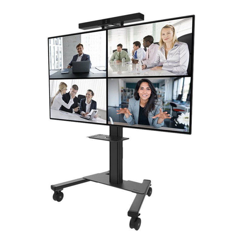 Neomounts AV1-825BL Videobar and multimedia kit - universal | Adjustable Height | Maximum weight (capacity) 9 kg | Black