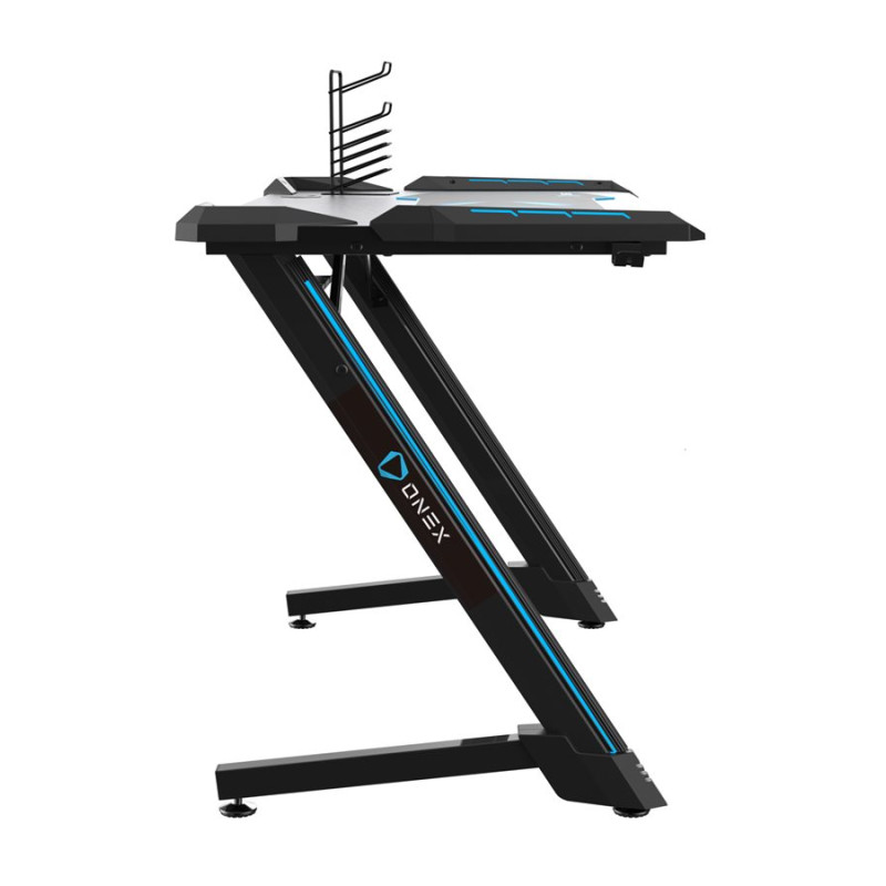 Onex | RGB Gaming Desk w/Cup holder, headset hook, Gamepad holder, 114cm(w) | GD1200Z | Black