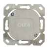 NP0006A Wall Outlet | Metal die-cast housing with strain relief; Horizontal cable entry with strain relief; Network wall outlet Cat.6 fully shielded, with surface back box | Pure White