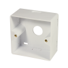 NP0006A Wall Outlet | Metal die-cast housing with strain relief; Horizontal cable entry with strain relief; Network wall outlet Cat.6 fully shielded, with surface back box | Pure White