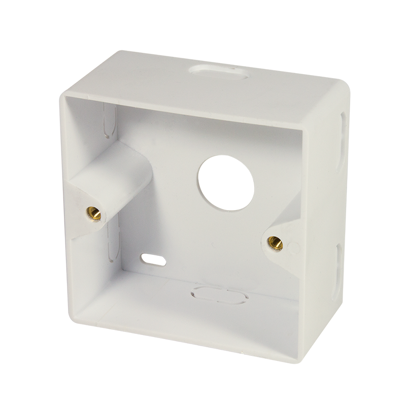 NP0006A Wall Outlet | Metal die-cast housing with strain relief; Horizontal cable entry with strain relief; Network wall outlet Cat.6 fully shielded, with surface back box | Pure White